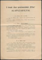 1900 Brassó, A brassói állami iparostanonciskola Otthon alapszabályai, 3p