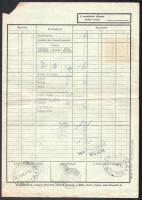 1935 Teheráru-fuvarlevél illetékbélyeggel