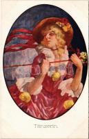 1919 Táncosnő / Tänzerin / Dancer. Lady art postcard. P.G.W.I. 508-3. s: Alfred Offner