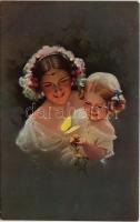 1923 Lady with child s: Knoefel