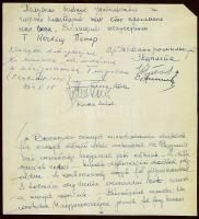 1964 Brezsnyev elvtárs fiának sajátkezű írása illetve aláírása