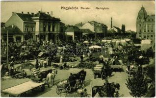 1914 Nagykőrös, Piactér, vásár, temetkezési vállalat. Fenyves István felvétele