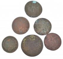 1781-1800. 1/2kr-3kr Cu (6db, 5xklf) T:3