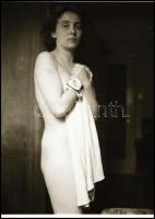 Női aktok, 5 db fotónegatív, 6×4,5 cm