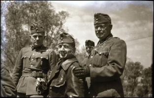 II. világháborús orosz fronton készült katonai negatívok, 10 db, 9×6 cm