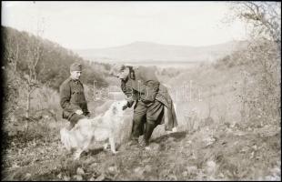 II. világháborús orosz fronton készült katonai negatívok, 10 db, 9×6 cm