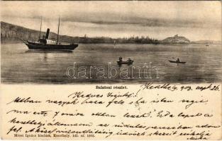 1903 Balaton, "HELKA" gőzhajó. Mérei Ignác 145. 1903. (EK)