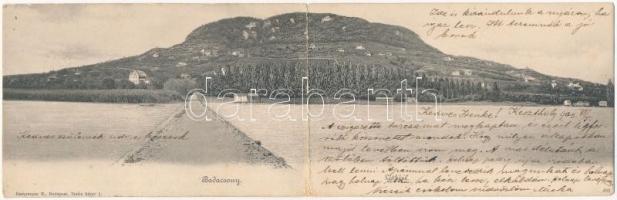 1903 Badacsony, látkép. Kampmann H. két részes kihajtható panorámalap (fl)