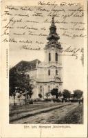 1905 Jászberény, Római katolikus templom. Takáts Herman kiadása (szakadás / tear)