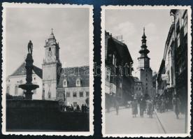 1934 Pozsonyi utcarészlet, 2 db fotó, 9×6 cm