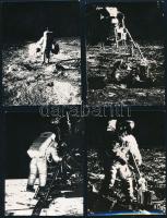 Holdra szállás és holdséta, 4 db fotó, 13×9 cm