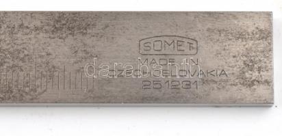 Somet csehszlovák tolómérő, fém, eredeti tokjában, kis kopással, h: 35 cm