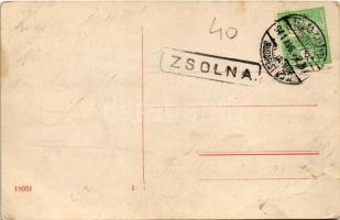 1911 Zsolna, Sillein, Zilina; park. W.L. (?) 18031. (szakadás / tear)