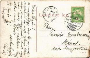 1908 Dés, Dej; Fő tér, Gálócsi Samu, Herskovits, Kanyó Antal, Bakó Mihály és Rehák Ágoston üzlete, g...