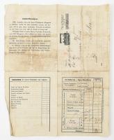 1855 A császári Ferdinánd vasút vasúti fuvarlevél