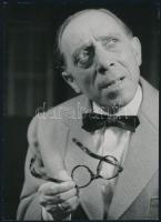 Szabó Ernő (1900-1966) színész portréja, sajtófotó, hátoldalon feliratozva, 17,5×12,5 cm