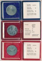 1983. 100Ft alpakka "Simon Bolivár" műbőrtokban, tanúsítvánnyal + 1983. 100Ft alpakka &quo...