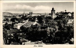 1939 Léva, Levice; látkép zsinagógával / synagogue