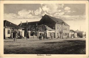 Szepsi, Abaújszepsi, Moldava nad Bodvou; Fő tér, üzlet. E. Davidovics kiadása / main square, shop (EK)