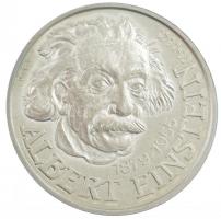 Csóka Zsuzsa (1962-) 1995. Albert Einstein jelzett Ag emlékérem (46,14g/0.640/42,5mm) T:PP fo.