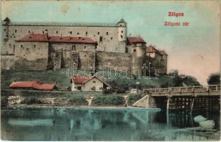 1908 Zólyom, Zvolen; vár alatti vasúti megálló, vasútállomás / railway station under the castle