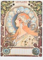 cca 2020 6 db modern Alfons Mucha nyomat, computer print, papír. 33x50 cm