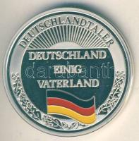 NSZK 1990. "Németország újraegyesítése" Ag 20,2g multicolor emlékérem T:PP