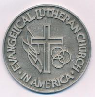 Amerikai Egyesült Államok 1988. Evangélikus Luteránus Egyház Amerikában / Az ELCA születésének emlékére 1988 ezüstözött fém emlékérem (76mm) T:1- USA 1988. Evangelical Lutheran Church in America / Commemorating the Birth of ELCA 1988 silver plated metal commemorative medallion (76mm) C:AU