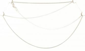 Ezüst (Ag) nyaklánc, jelzett, 1,2 g, h: 41 cm