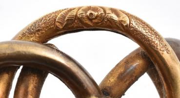 Arany (Au) 14K bross, jelzett, 5×3,5 cm, nettó: 13 g