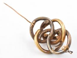 Arany (Au) 14K bross, jelzett, 5×3,5 cm, nettó: 13 g