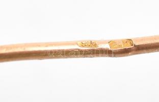 Arany (Au) 14K bross, jelzett, 5×3,5 cm, nettó: 13 g