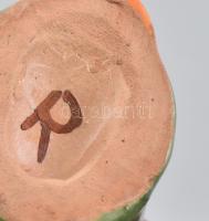 H. Ráhmer Mária (1911-1998): Teniszező fiú. Festett mázas kerámia, jelzett, kis kopásnyomokkal, lepa...