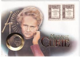 Lengyelország 1967. 10Zl Cu-Ni Marie Curie érmés borítékban, bélyegzéses bélyeggel T:1- Poland 1967. 10 Zlotych Marie Curie in coin envelope with stamp and cancellation C:AU Krause Y# 59