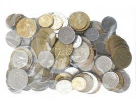 Franciaország vegyes érmetétel mintegy ~710g súlyban T:vegyes France mixed coin lot (~710g) C:mixed