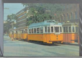 100 db MODERN magyar különböző képeslap egy albumban: Budapesti és vidéki villamosok a kezdetektől n...