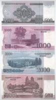 Észak-Korea 2002-2008. 5W-5000W (9xklf) MINTA felülnyomással és "0000000"-ás sorszámmal T:...