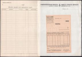 cca 1900-1940 8 db vegyes fejléces számla, közte kitöltetlen is