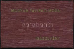 cca 1960 Magyar Távirati Iroda arcképes igazolványa