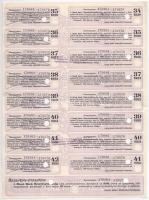 Budapest 1926. "Hazai Bank Részvénytársaság" 10 darab 400P értékű részvénye szárazpecsétte...