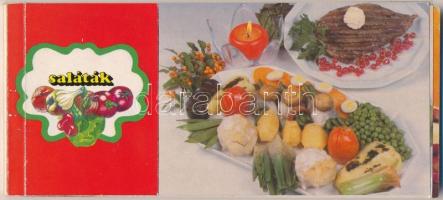 Saláták - modern képeslap füzet 12 receptes képeslappal / Salads - modern postcard booklet with 12 postcards