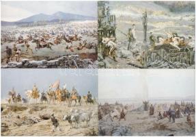 Ópusztaszer - Feszty Körkép - 6 db modern képeslap - zsebkönyv tokban