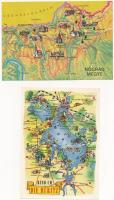 20 db MODERN térképes motívum képeslap / 20 modern map motive postcards