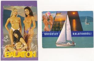 10 db MODERN erotikus motívum képeslap szelvénnyel / 10 modern erotic motive postcards