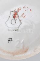 Drasche táncoló medve porcelán figura. Kézzel festett, jelzett, minimális kopással, m: 9 cm