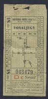cca 1910 Nagyváradi Városi Vasút Rt. villamosjegy / Oradea used tram-ticket
