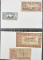 68 db-os vegyes magyar és külföldi bankjegy tétel a világ minden tájáról, közte Németország, Spanyol...