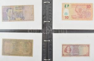 68 db-os vegyes magyar és külföldi bankjegy tétel a világ minden tájáról, közte Németország, Spanyol...