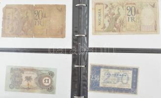 68 db-os vegyes magyar és külföldi bankjegy tétel a világ minden tájáról, közte Németország, Spanyol...