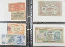 68 db-os vegyes magyar és külföldi bankjegy tétel a világ minden tájáról, közte Németország, Spanyol...